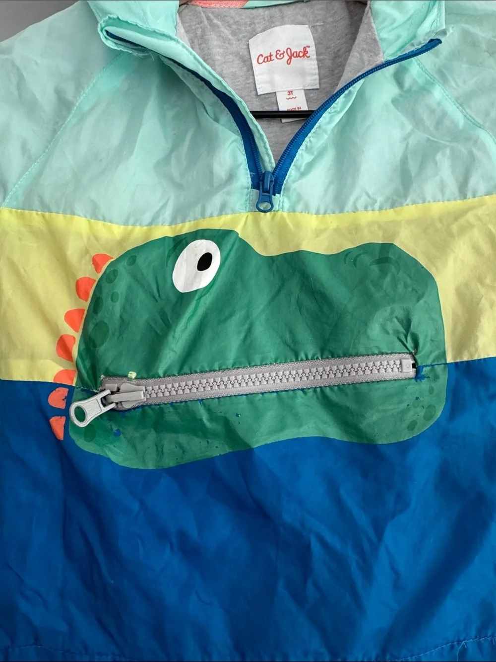 3T Cat & Jack alligator windbreaker, lined